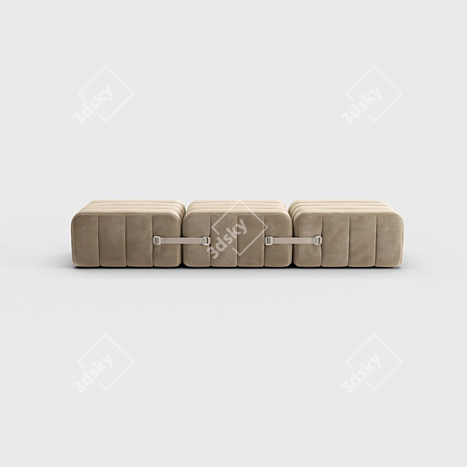 Modular Sofa System: Curt Set 3 Modules 3D model image 1