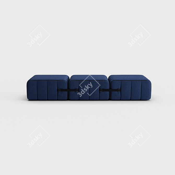 Modular Sofa System: Curt Set 3 Modules 3D model image 3