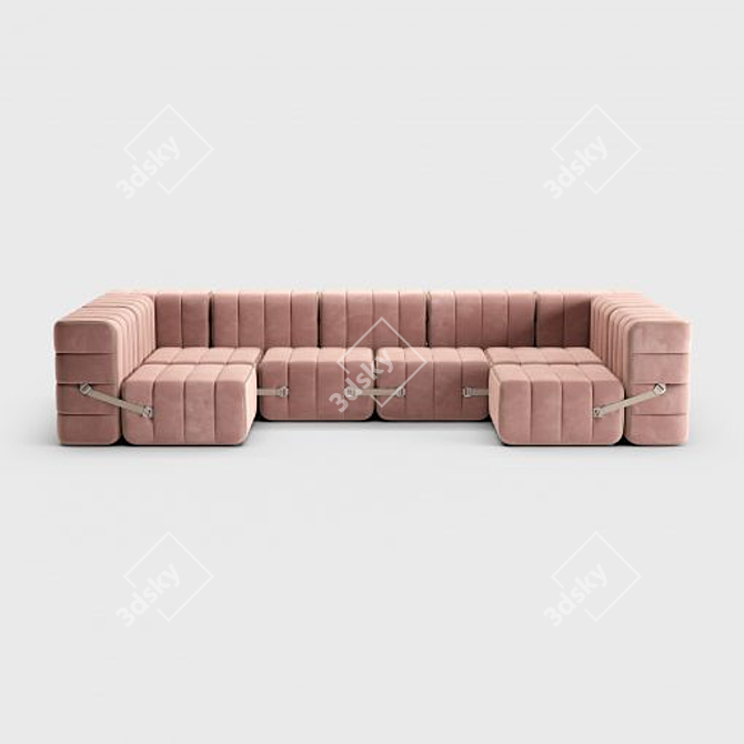 Modular Sofa System Curt 3D model image 3