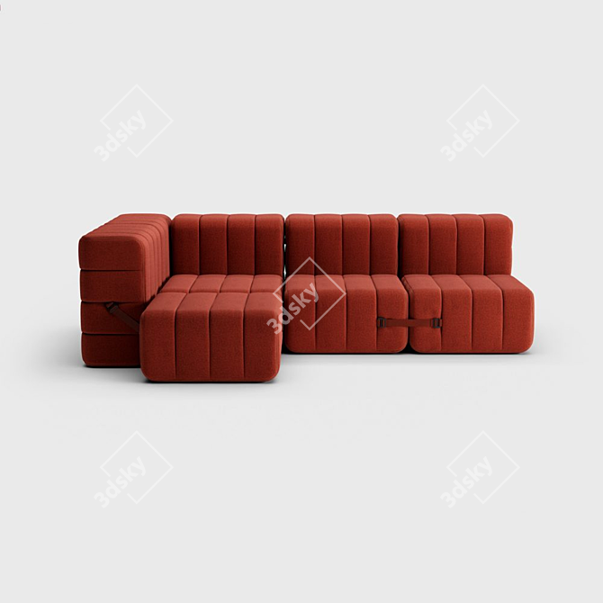 Modular Sofa System Curt: 15 Modules 3D model image 1