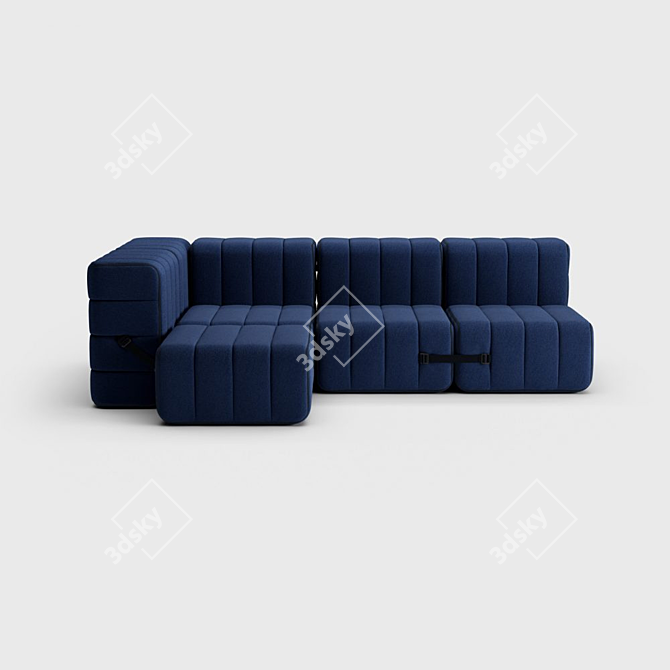 Modular Sofa System Curt: 15 Modules 3D model image 4