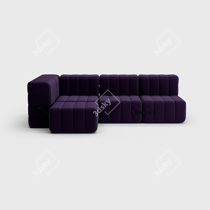 Modular Sofa System Curt: 15 Modules 3D model image 5