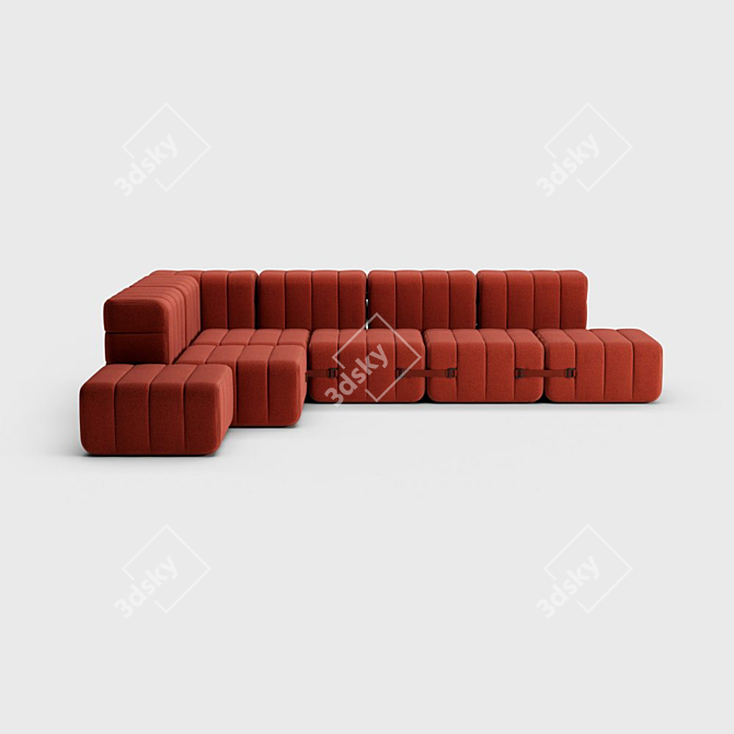 Modular Sofa System Curt - 12 Modules 3D model image 5