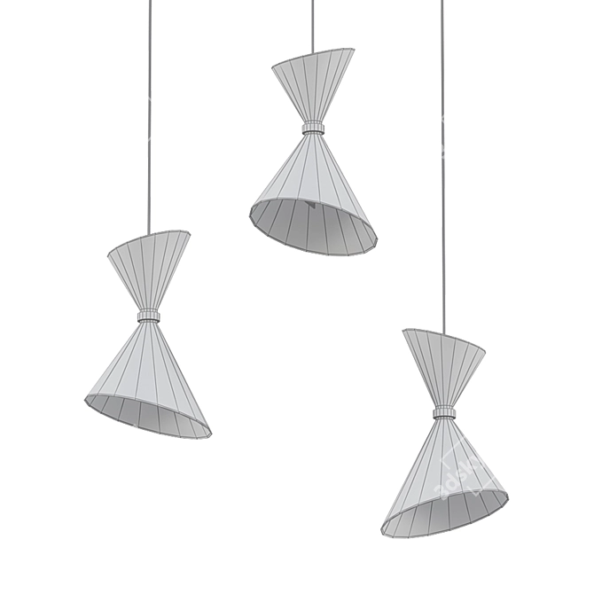 Bronze Dwell Cone Pendant 3D model image 2