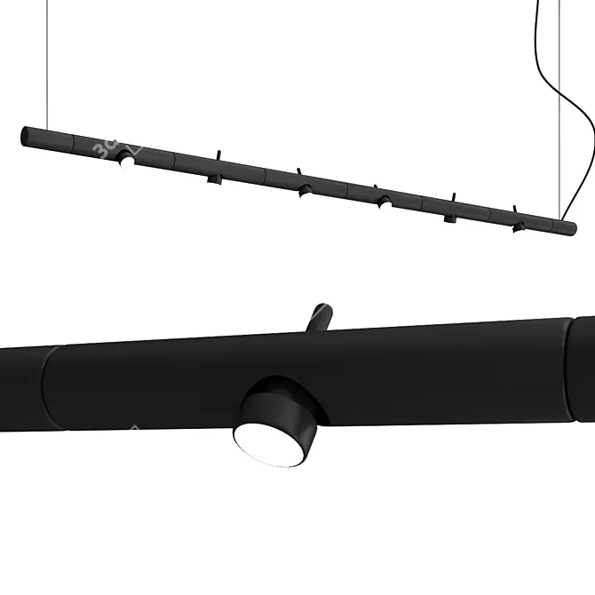Elegant Colibri Pendant Light 3D model image 1