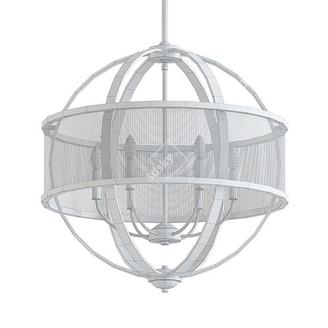 Golden Colson Chandelier: Elegant Lighting Solution 3D model image 2