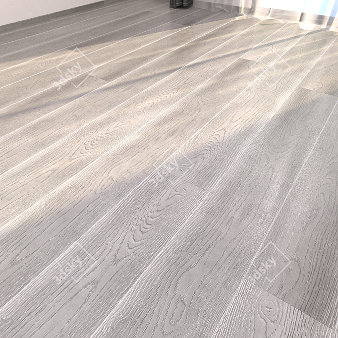 Ash Parquet Floor: HD Textures, Corona + Vray Material 3D model image 1