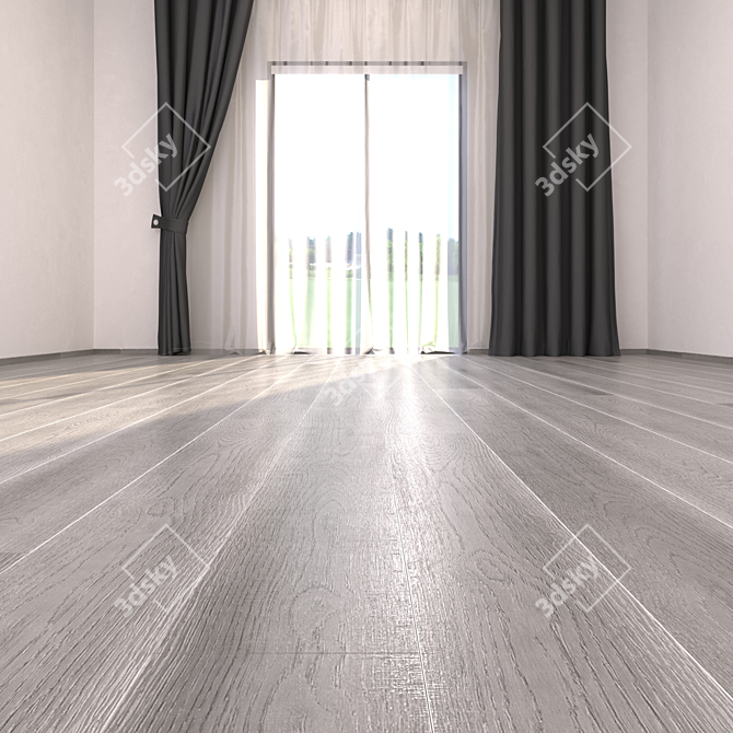 Ash Parquet Floor: HD Textures, Corona + Vray Material 3D model image 2