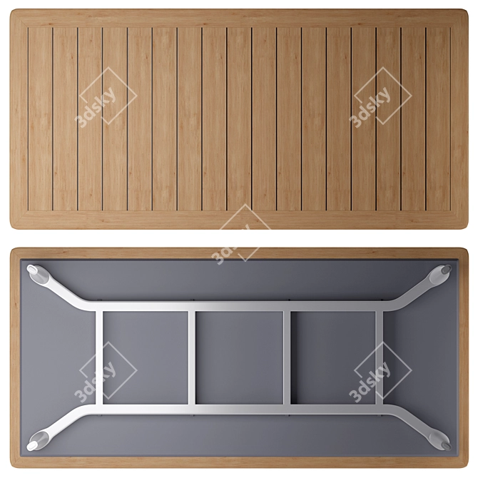 Modern Retro Terrace Table 3D model image 1