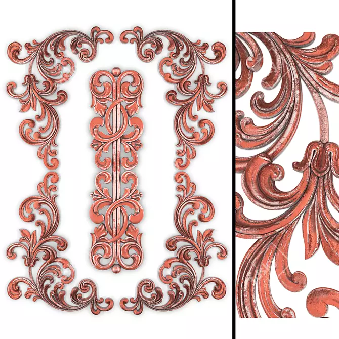 Elegant Decorative Ornament 3D model image 4