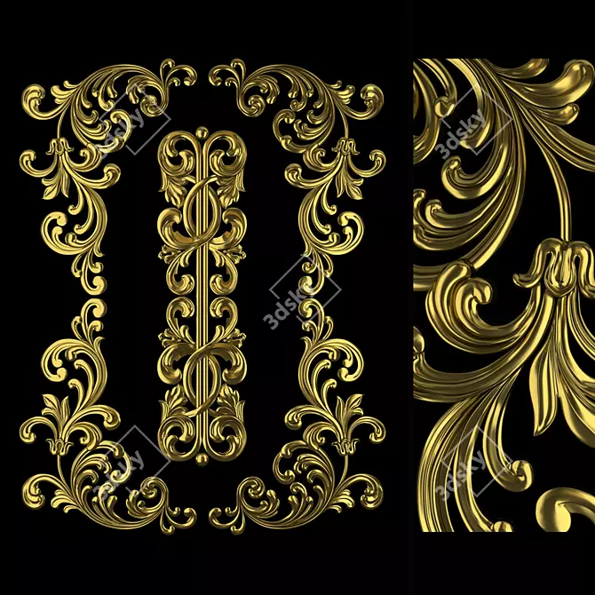 Elegant Decorative Ornament 3D model image 6