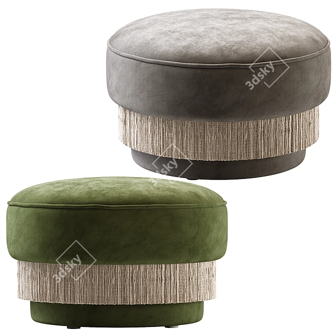 Elegant Ottoman Delight 3D model image 1