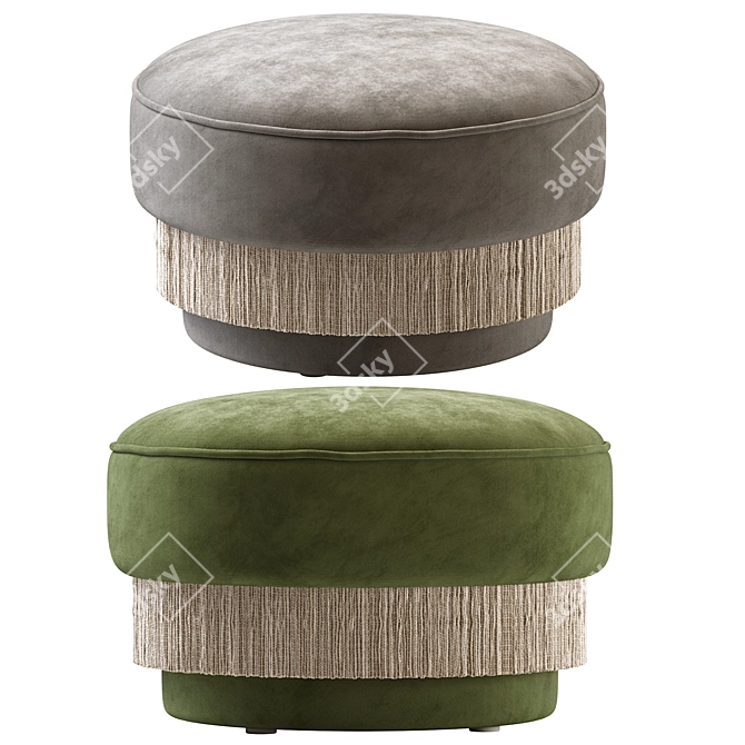 Elegant Ottoman Delight 3D model image 8