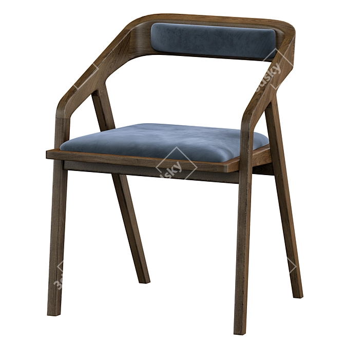 Sleek Katakana Dining Chair 3D model image 2