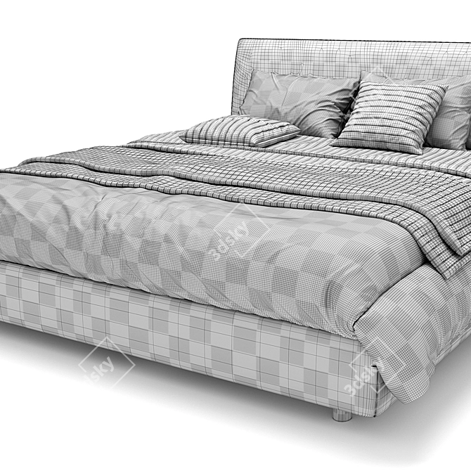 Elegant JACQUELINE Poliform Bed 3D model image 3