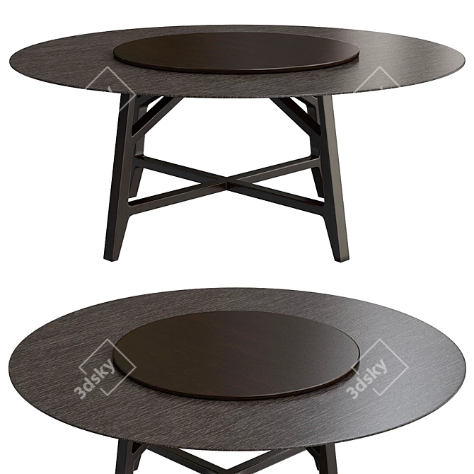 Elegant Controvento Low Table 3D model image 1