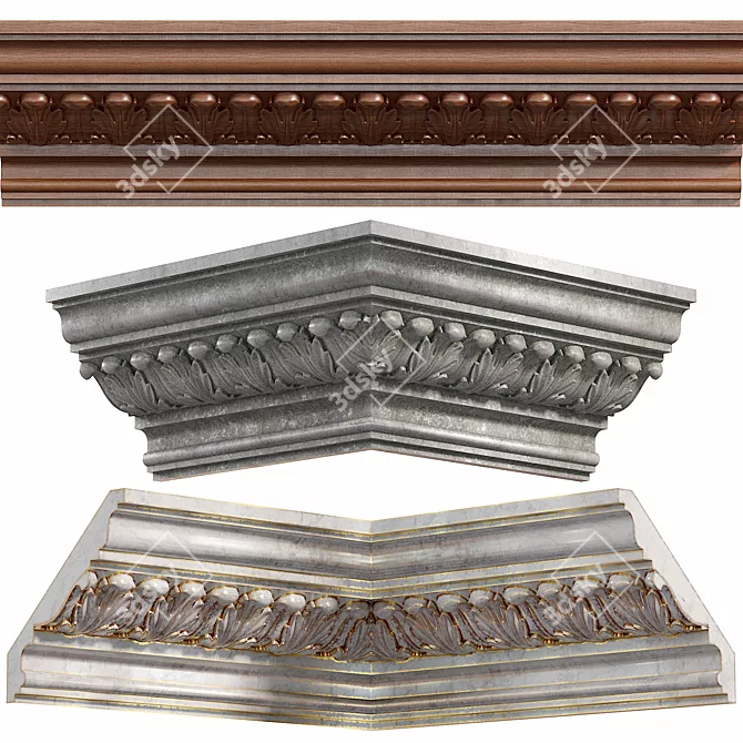 Elegant Moulding Kit: Detailed Design 3D model image 1