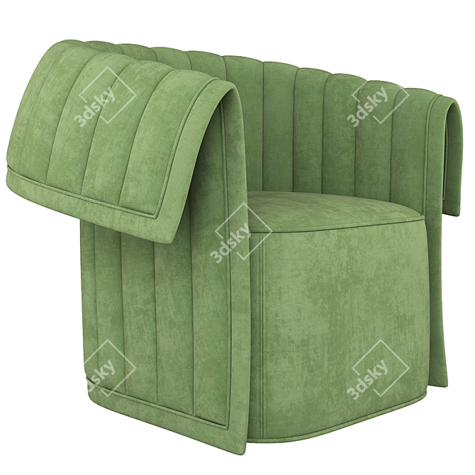 Luxurious Green Manta Rug - Rugiano 3D model image 3