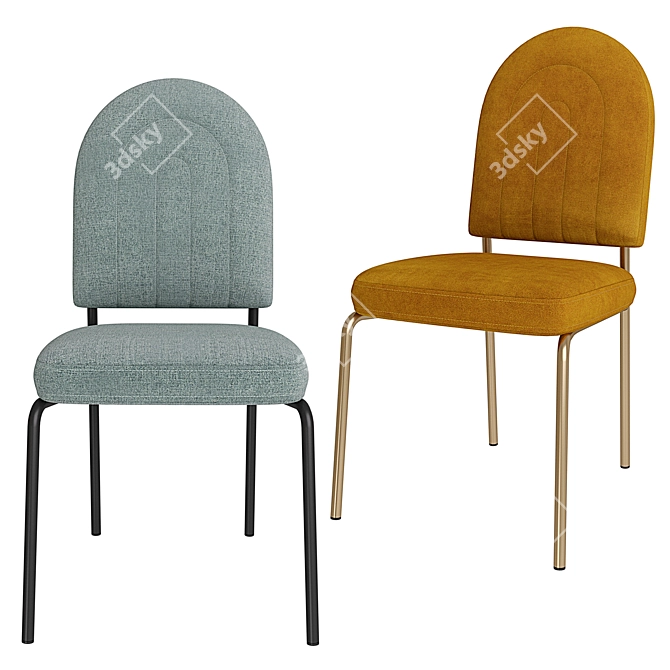 Rainbow La Redoute: Stylish Chairs with Vibrant Colors 3D model image 2