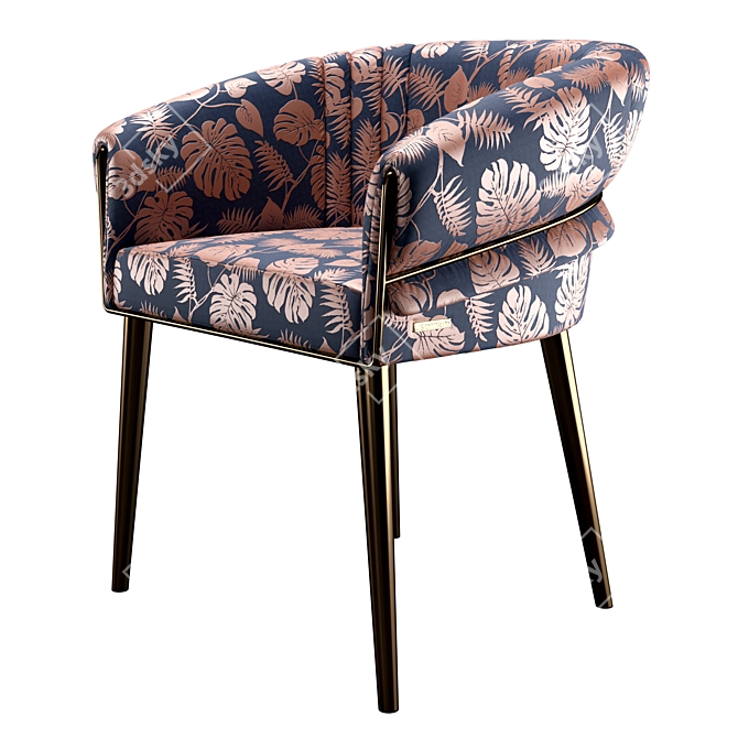 Elegant Aminta Armchair 3D model image 1