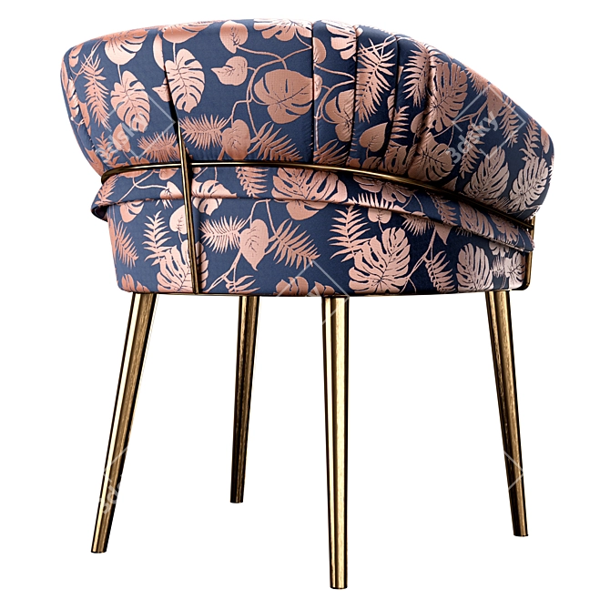 Elegant Aminta Armchair 3D model image 4