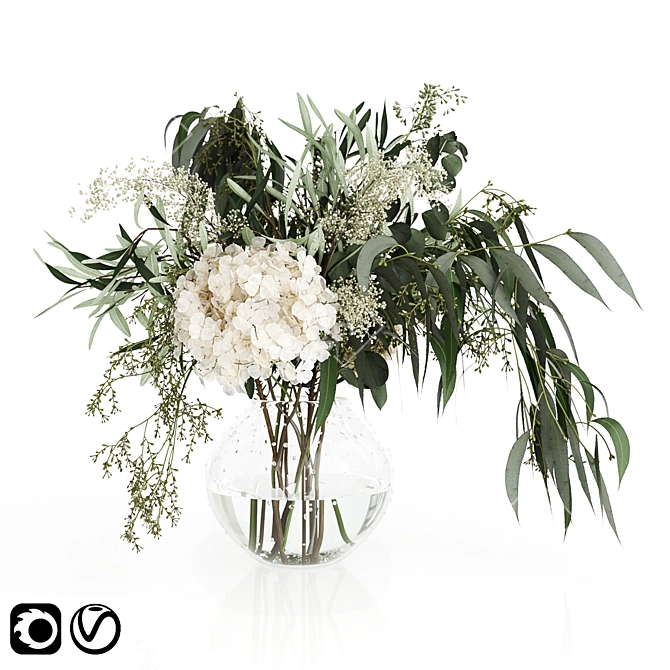 Elegant Floral Arrangement: Bouquet 09 3D model image 1