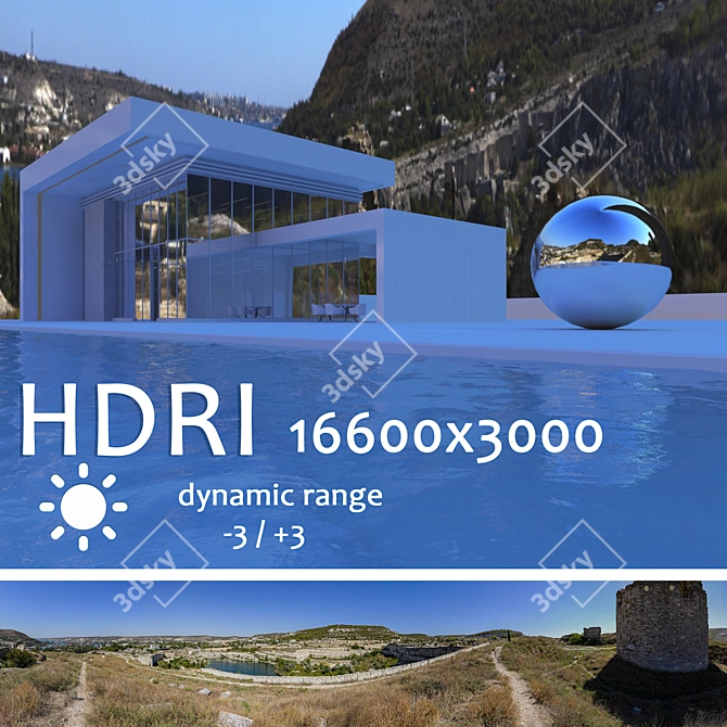 Title: HDRI 90: Daylight Illumination in Crimea 3D model image 7