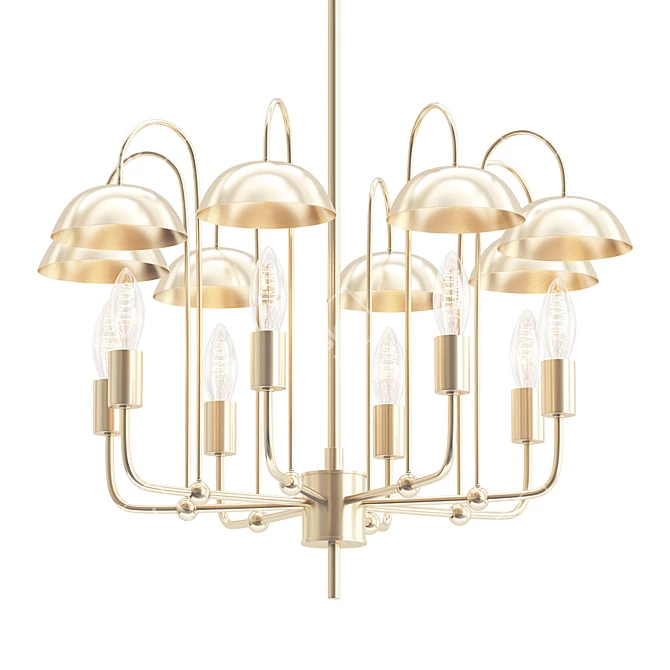 Vintage Brass Chandeliers: Hans Agne Jakobsson, Markaryd 3D model image 1