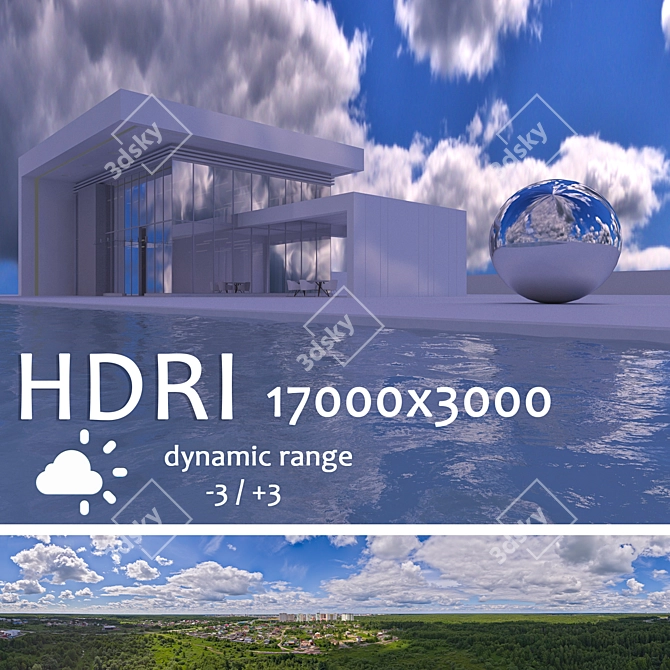 Aerial HDRI: Daytime Panorama 3D model image 1