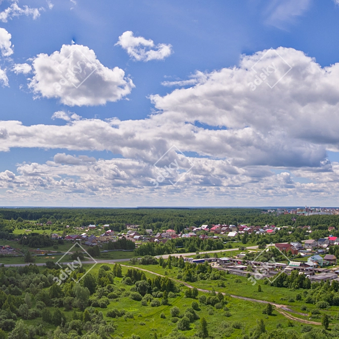 Aerial HDRI: Daytime Panorama 3D model image 4