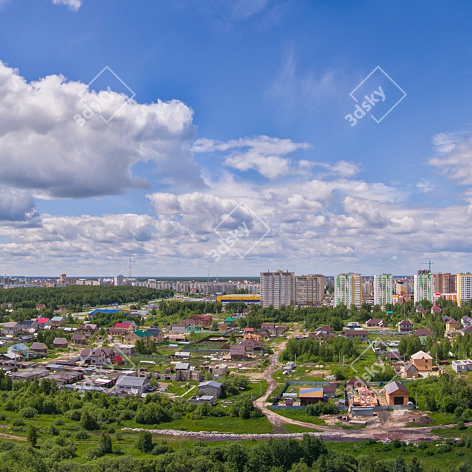 Aerial HDRI: Daytime Panorama 3D model image 5