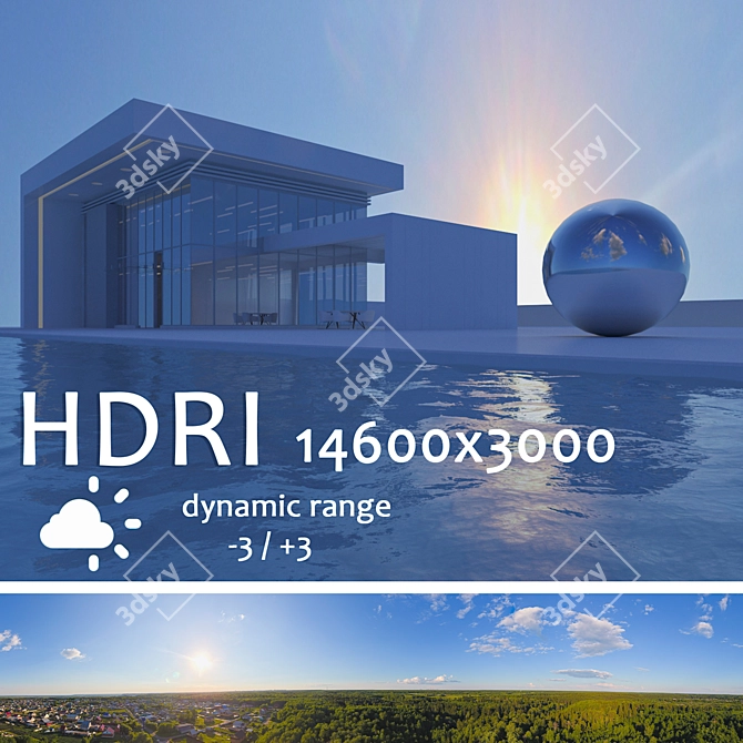 Drone-Captured HDRI Sphere 3D model image 1