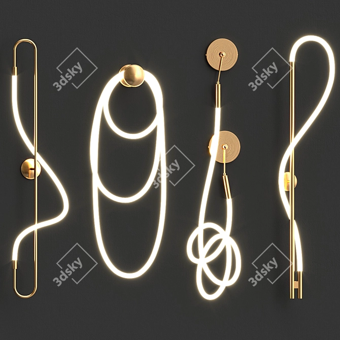 Luminous Elegance: Luke Wall Lamps 3D model image 1