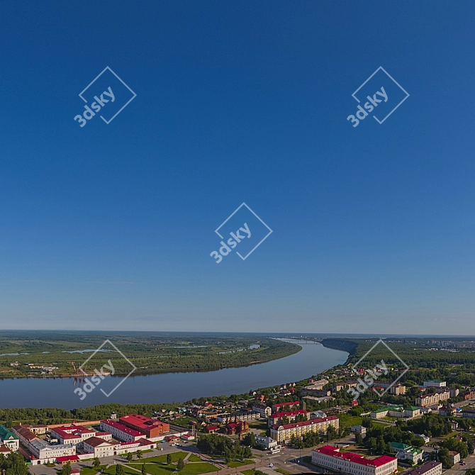 Aerial HDRI Daytime Panorama 3D model image 5