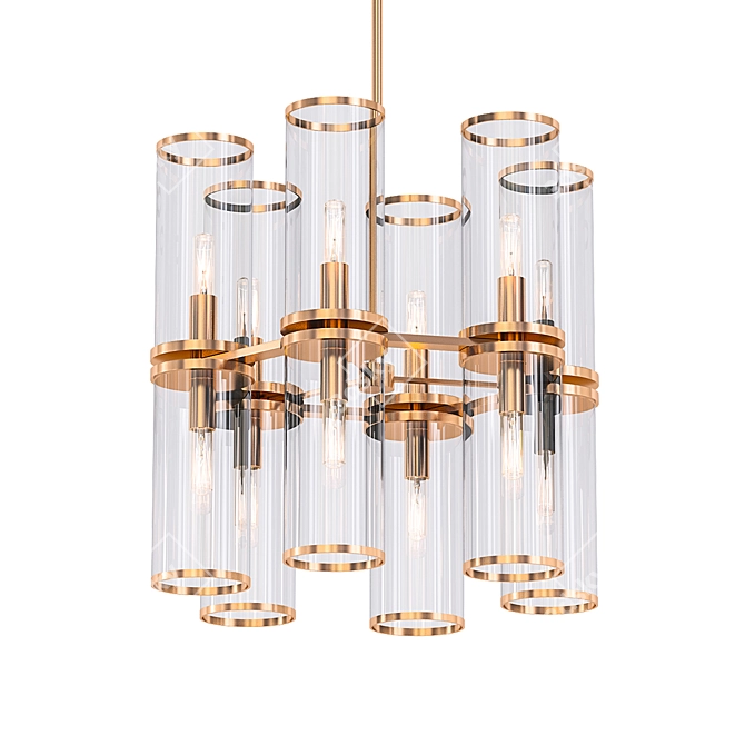 Kuzco Revolve II: Elegant Ring Chandelier 3D model image 1