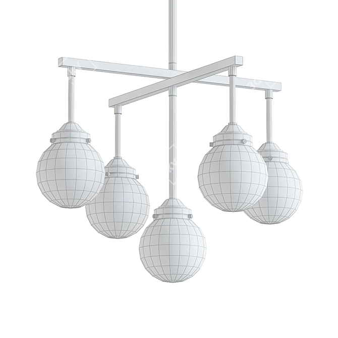 Carrizales 5: Modern Geometric Chandelier 3D model image 2