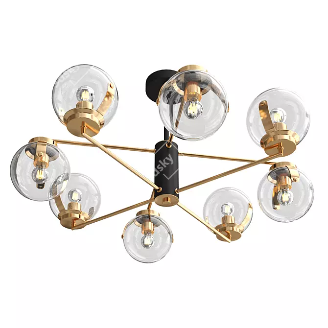 CREEK 70118/8: Stylish 75cm Chandelier 3D model image 1