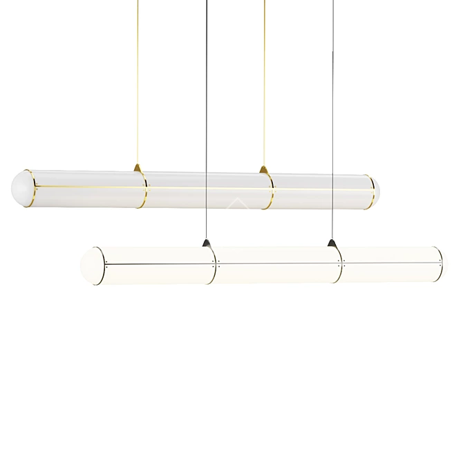 LED Baton Suspension Light 3D model image 1