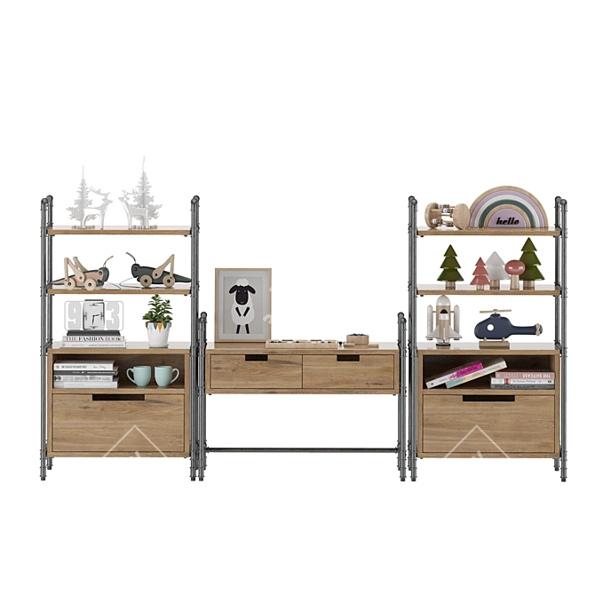 3D Toys and Furniture Set 3D model image 1