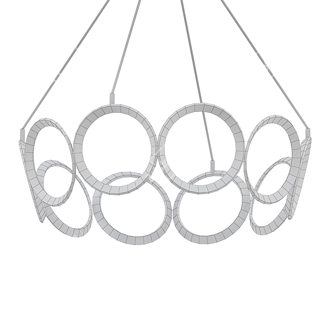 Oros 10 LED Ring Chandelier 3D model image 2
