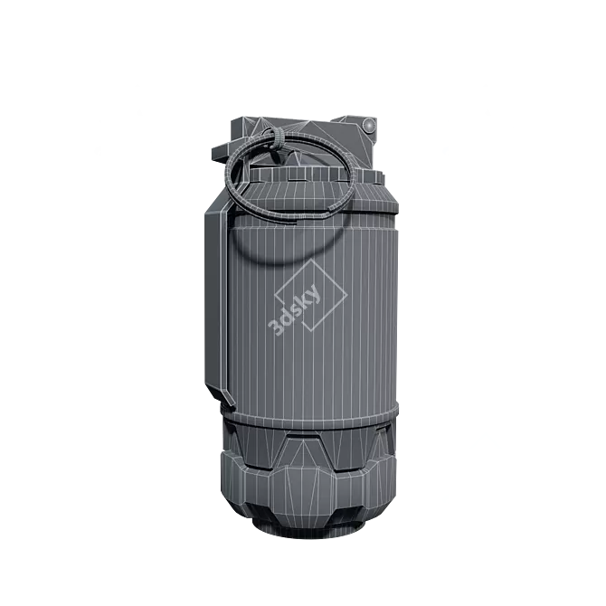 Explosive Polygonal Grenade 3D model image 3