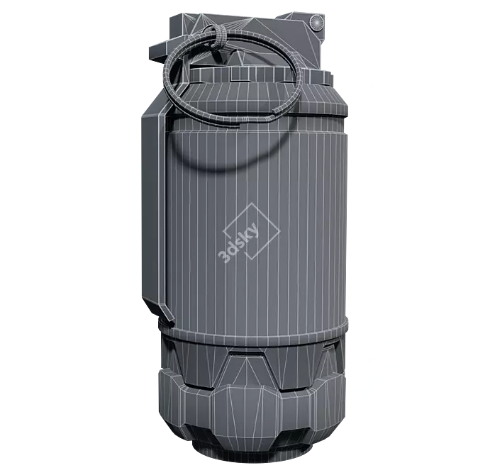 Explosive Polygonal Grenade 3D model image 5