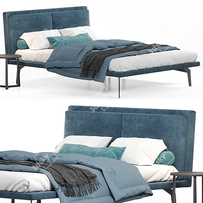 Elevate Restful Sleep with James Bed 3D model image 1