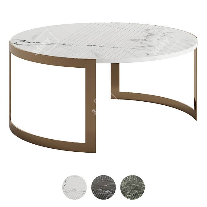 Elegant FENDI Lite 2022 Coffee Table 3D model image 1