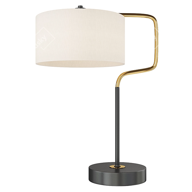 Vintage Brass Jacob Table Lamp 3D model image 1