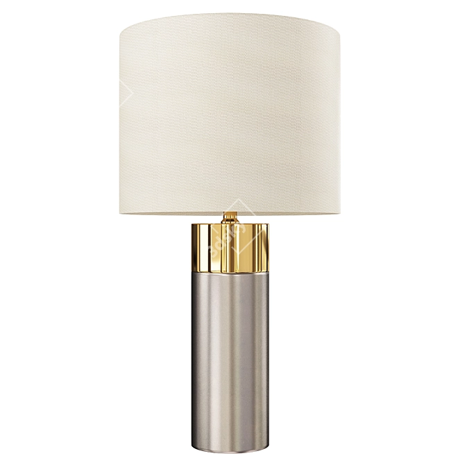 Brass & Concrete Table Lamp 3D model image 1