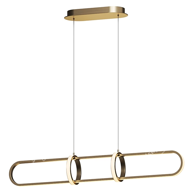 Sleek Portici LED Linear Suspension 3D model image 2