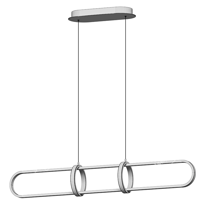 Sleek Portici LED Linear Suspension 3D model image 3