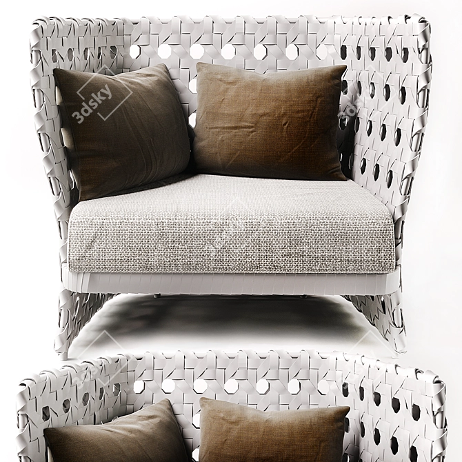 Canasta Garden Armchairs - B&B Italia Outdoor 3D model image 3