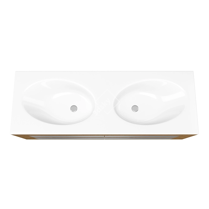 Elegant Sink Cabinet: Malaya OUM 140 3D model image 5